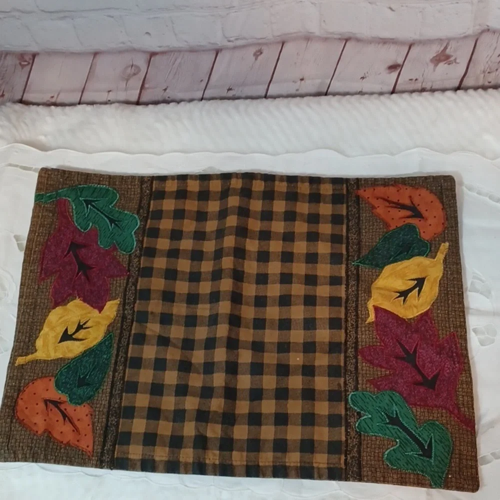 Fall‎ Leaves Embroidery 3 Piece Table Covers
